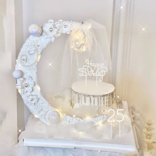 Diamond Alloy Digital Birthday Insertion Cake Decoration