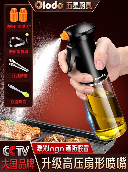 German Fuel Injector Spray Cooking Oil Spray Bottle Air Fryer Oil Dispenser Kitchen Olive Oil Sprinkling Can Mist