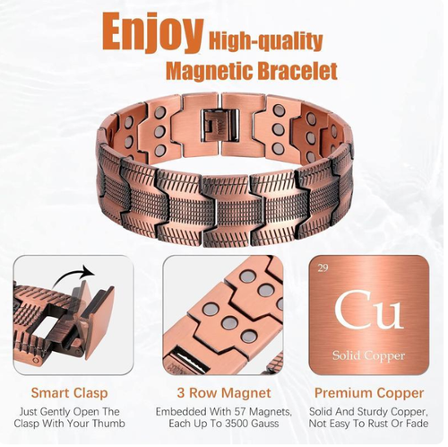 Pure Copper Magnetic Bracelet - Relieve Pain&Boost Circulation
