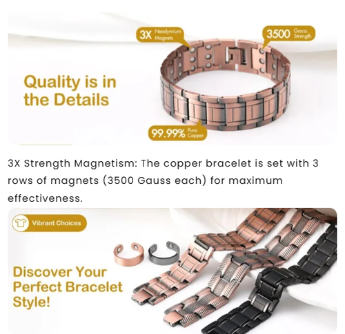 Pure Copper Magnetic Bracelet - Relieve Pain&Boost Circulation