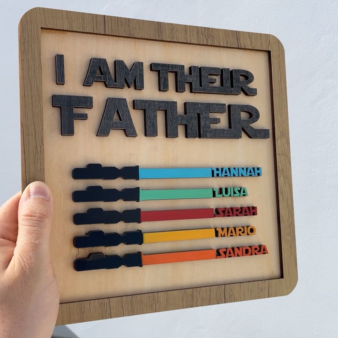 Personalized Lightsaber Gift - I Am Your Father Sign
