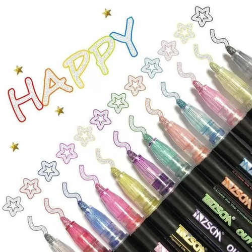 🐱‍🚀✨Super Squiggles Outline Marker pen❤❤