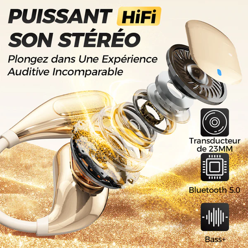 🔥HiFi Waterproof Ear-Hook Bluetooth Headphones 🔥