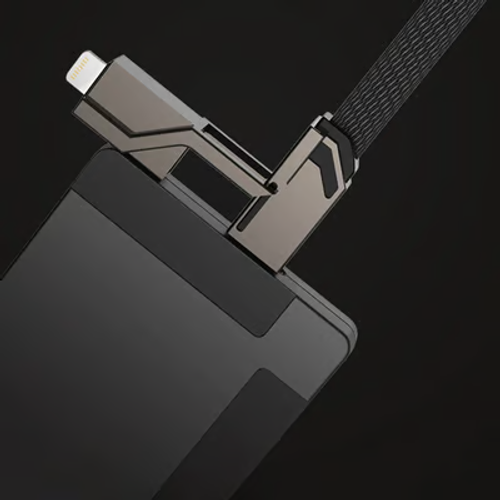 4-in-1 Flat Braided Anti-Tangle Charger Cord