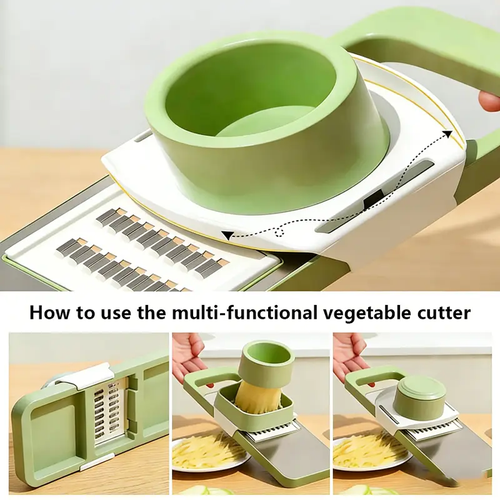 Multi‑Function Vegetable Slicer Mandoline Slicer Stainless Steel Blades Kitchen Food Chopper Cutter for Veggies Fruit