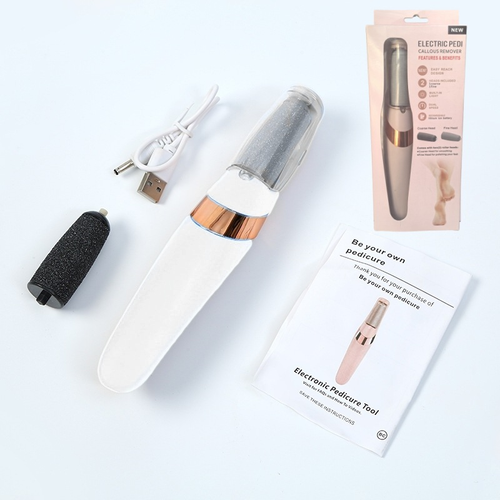 Electric foot file, dead skin remover, callus remover, rechargeable foot file, heel scrubber.