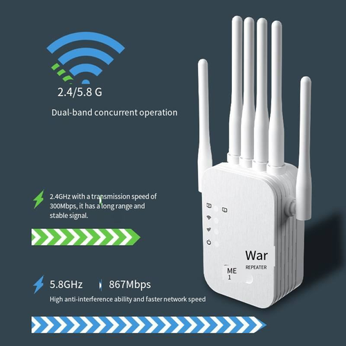 Authentic Wi-Fi amplifier enhances home network, mini wireless signal extender, portable router