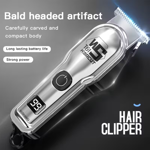Electric hair clipper, rechargeable smart digital display shaver, suitable for adults and children, home use, and salon hairdressing tools.