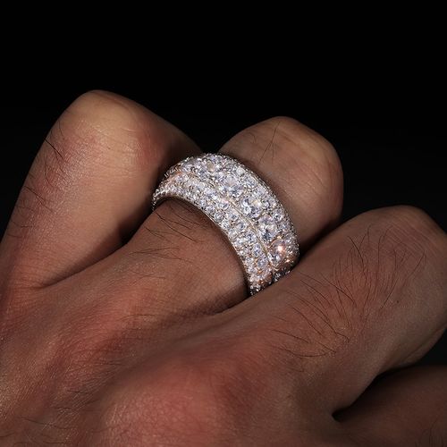 Gold Coast Luxe Imperial 5 Row Pave Band Premium Iced Out Ring