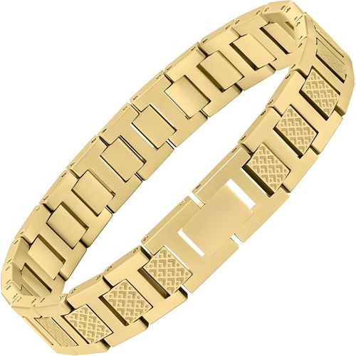 Bold Crocodile Embossed Magnetic Bracelet for Men – Waterproof Titanium & Stainless Steel Wide Cuff