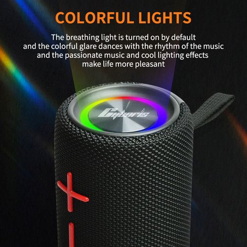 2-in-1 portable wireless speaker with separate components, IPX6 waterproof magnetic dual speakers, RGB lighting, TWS pairing, suitable for outdoor and home use.