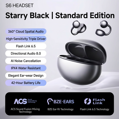 LunaClip Q87 Premium Open-Ear Earbuds 💜✨