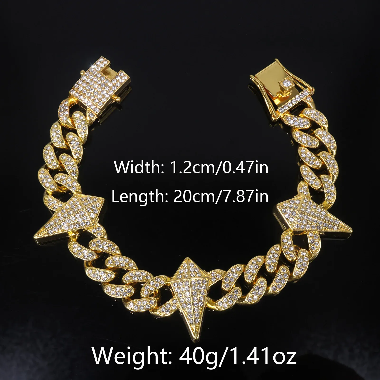 NorthStar Iced Out Cuban Link Jewelry Set ⭐💛