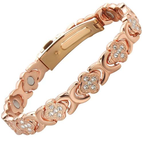 BloomShield Crystal Magnetic Women's Bracelet 💎🌸