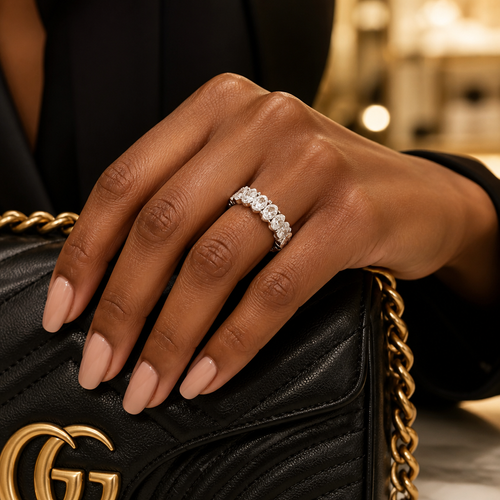 PureGlow Oval Eternity Band Ring 💍✨