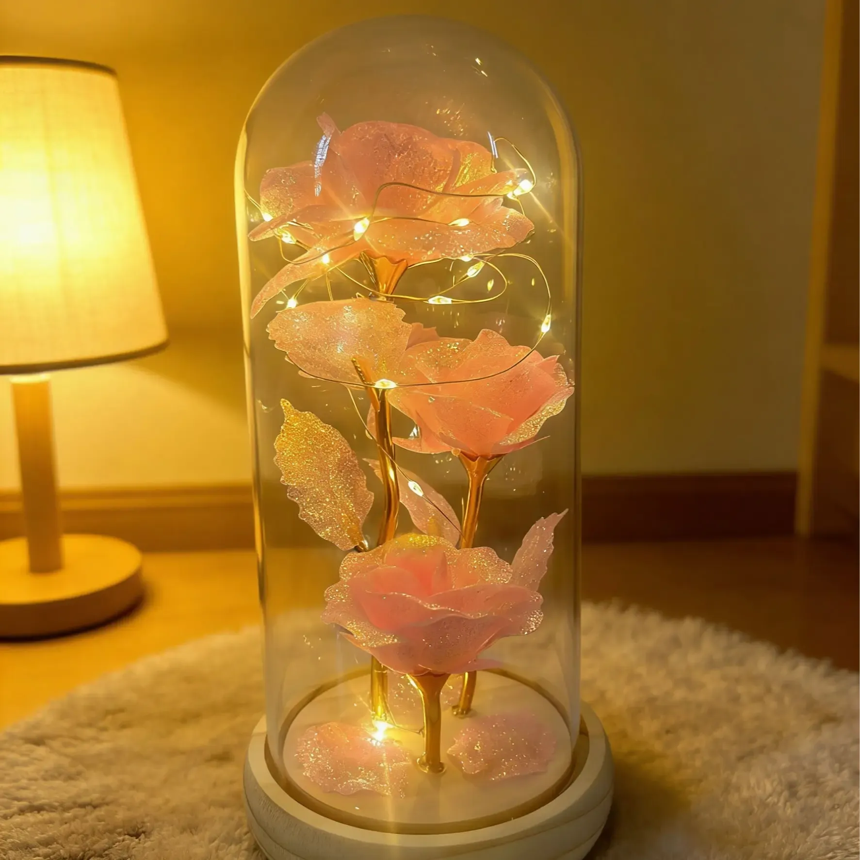 Enchanted Eternal Rose – Galaxy LED Glass Dome Gift 🌹✨