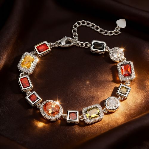 Queen of Accra Luxury Multi Color Gemstone Necklace and Bracelet