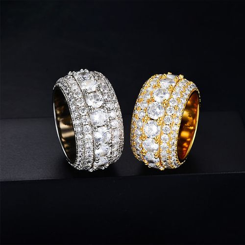 Gold Coast Luxe Imperial 5 Row Pave Band Premium Iced Out Ring