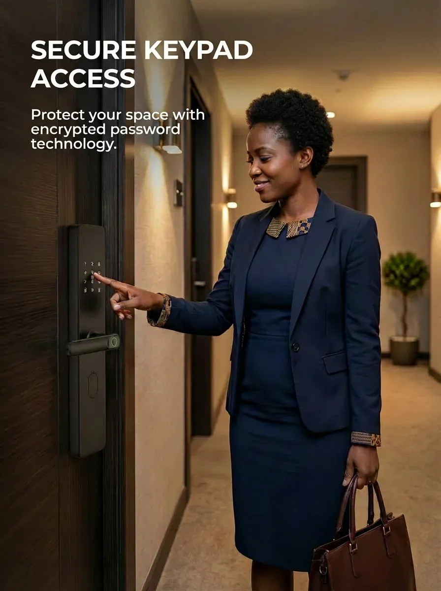 🔐 SmartEntry 5-in-1 Fingerprint Door Lock   5 Ways to Unlock  Battery Powered