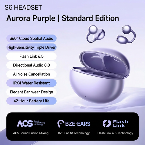 LunaClip Q87 Premium Open-Ear Earbuds 💜✨