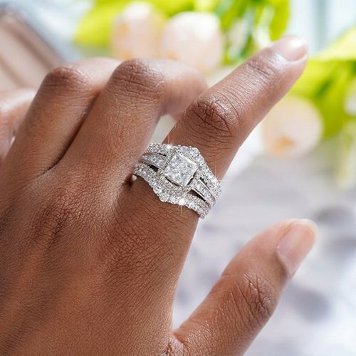 RoyalCrown Luxury Bridal Ring Set 👑💎