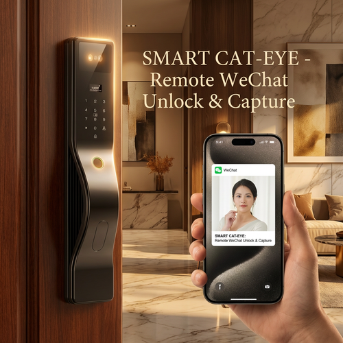 🏠 FacePro — AI Face Recognition Smart Lock + Peephole Camera  Face Unlock + Smart Peephole + WeChat Remote + Full Auto