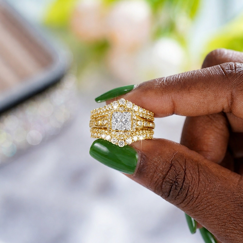 RoyalCrown Luxury Bridal Ring Set 👑💎