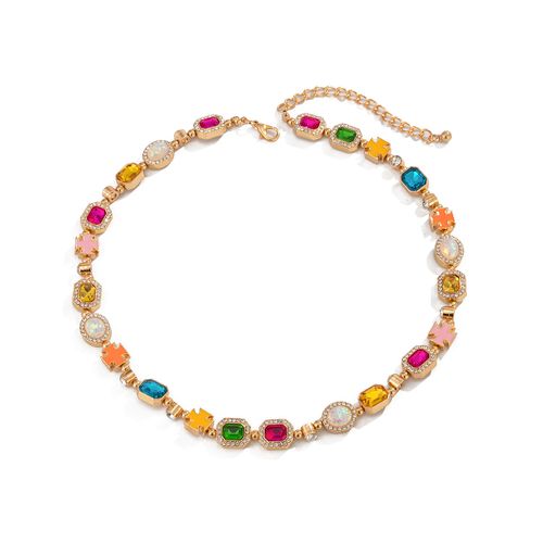 Divine Blessings Multi-Color Gemstone Jewelry Set (Necklace & Bracelet)