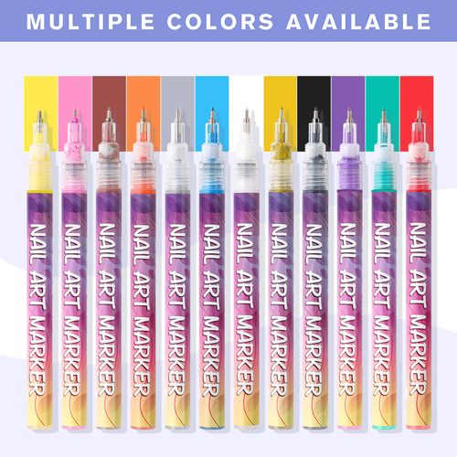 NailBloom Pro 10-Color Nail Art Marker Set 🌸🎨