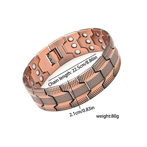 TitanForce Pure Copper Triple Magnet Men's Bracelet 💪🟤