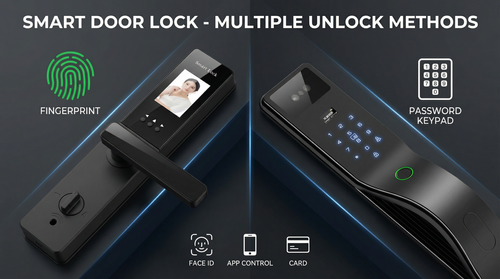 🏠 FacePro — AI Face Recognition Smart Lock + Peephole Camera  Face Unlock + Smart Peephole + WeChat Remote + Full Auto