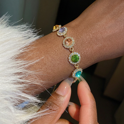 ColorBloom Luxury Rainbow Crystal Jewelry Set 🌈✨（Super Discount🔥）