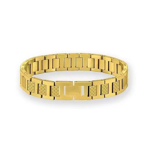 Bold Crocodile Embossed Magnetic Bracelet for Men – Waterproof Titanium & Stainless Steel Wide Cuff