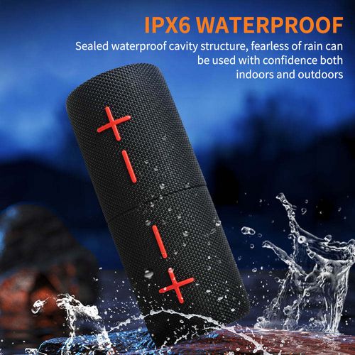 2-in-1 portable wireless speaker with separate components, IPX6 waterproof magnetic dual speakers, RGB lighting, TWS pairing, suitable for outdoor and home use.