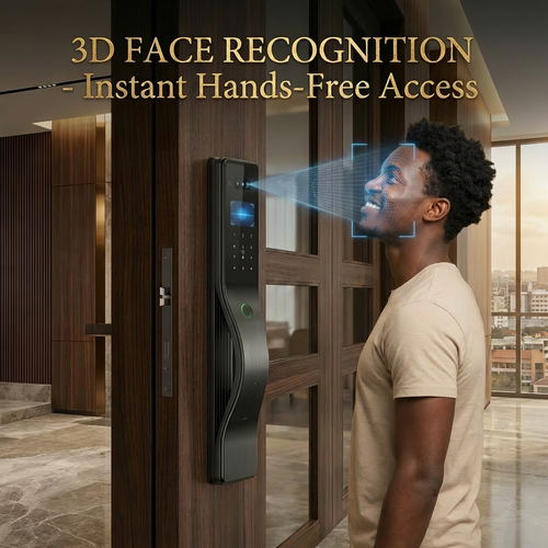 🏠 FacePro — AI Face Recognition Smart Lock + Peephole Camera  Face Unlock + Smart Peephole + WeChat Remote + Full Auto