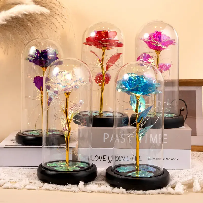 Enchanted Eternal Rose – Galaxy LED Glass Dome Gift 🌹✨