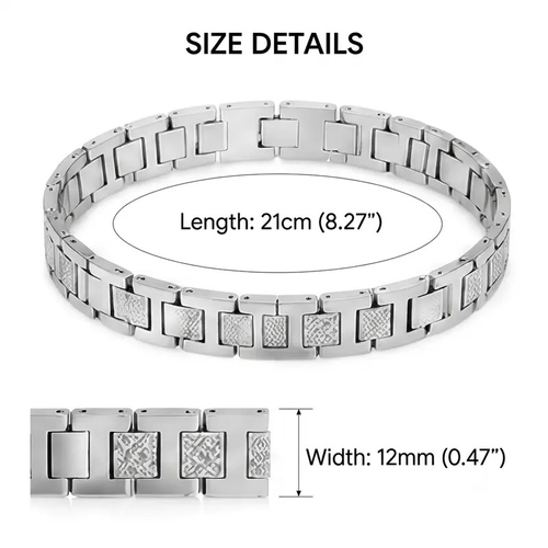 Bold Crocodile Embossed Magnetic Bracelet for Men – Waterproof Titanium & Stainless Steel Wide Cuff
