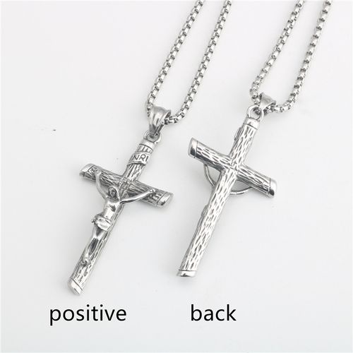 Crown of Faith Silver-Tone Crucifix Necklace
