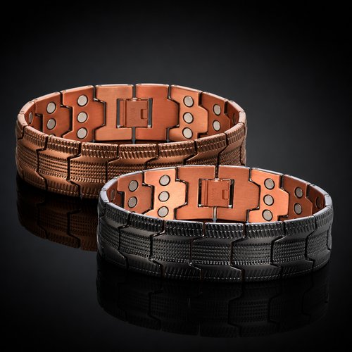 TitanForce Pure Copper Triple Magnet Men's Bracelet 💪🟤