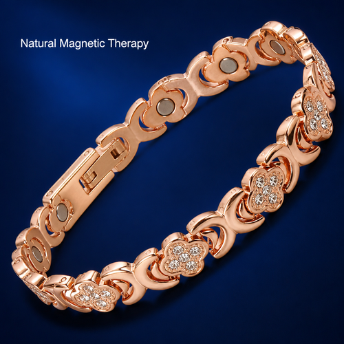 BloomShield Crystal Magnetic Women's Bracelet 💎🌸