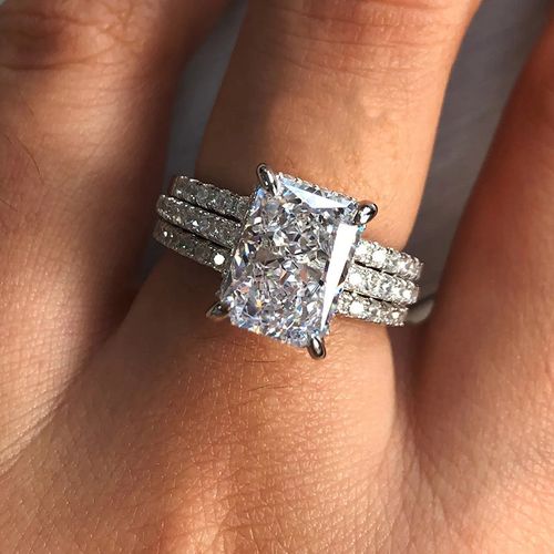 EternalIce Radiant Bridal Ring Set 💍❄️