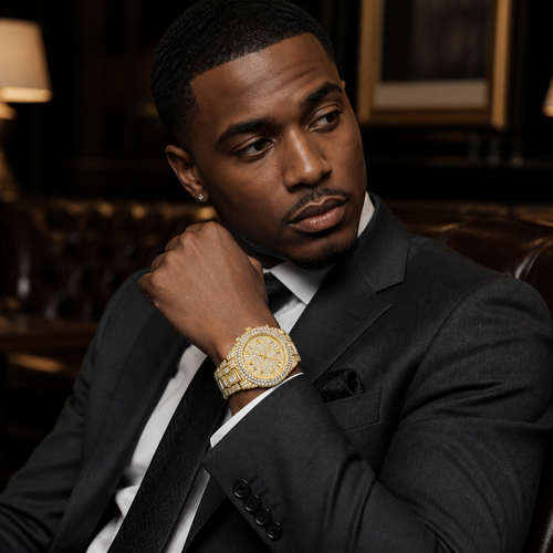 Empire Sunday Best Iced Out Gold Watch - Anti-Fade PVD Paved