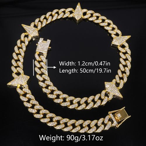 NorthStar Iced Out Cuban Link Jewelry Set ⭐💛