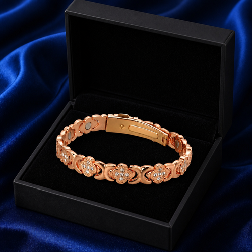 BloomShield Crystal Magnetic Women's Bracelet 💎🌸