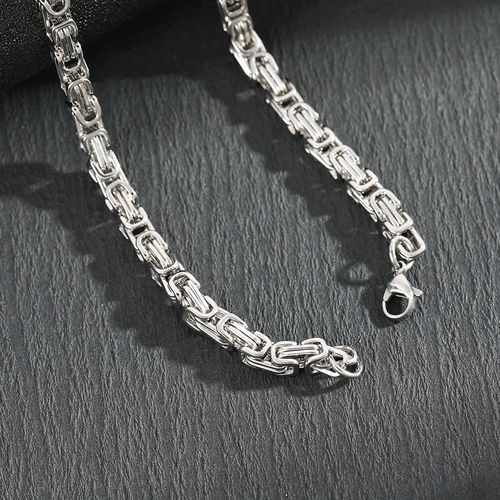 Crown Cross Link Chain Necklace – Gold & Sliver