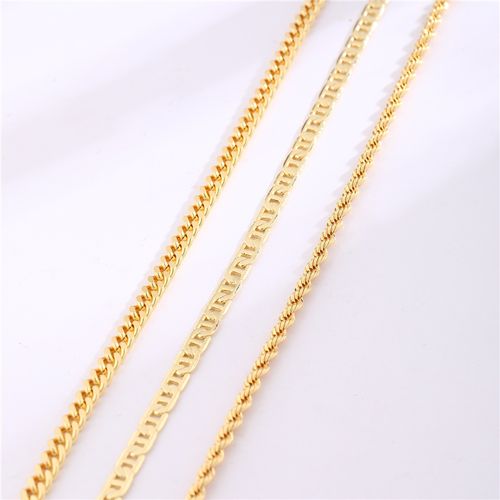 3 Piece Multi Layered Gold Leg Chain Set 18K Gold Plated Anti Tarnish Anklet Trio