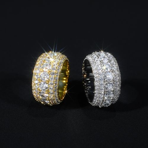 Gold Coast Luxe Imperial 5 Row Pave Band Premium Iced Out Ring