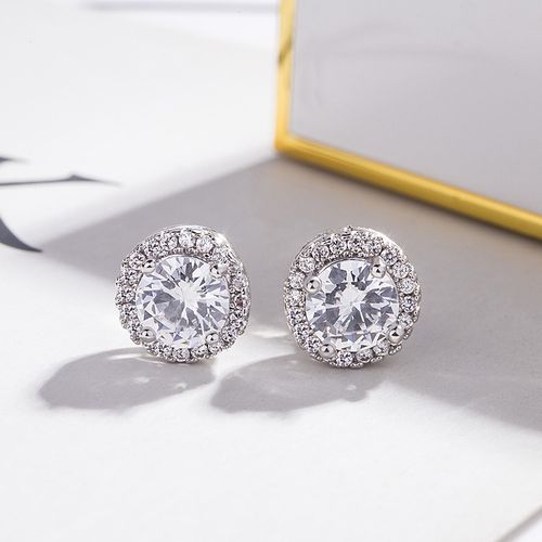 LunaGlow Halo Crystal Stud Earrings 💎✨