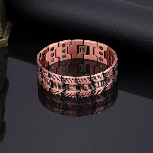 TitanForce Pure Copper Triple Magnet Men's Bracelet 💪🟤