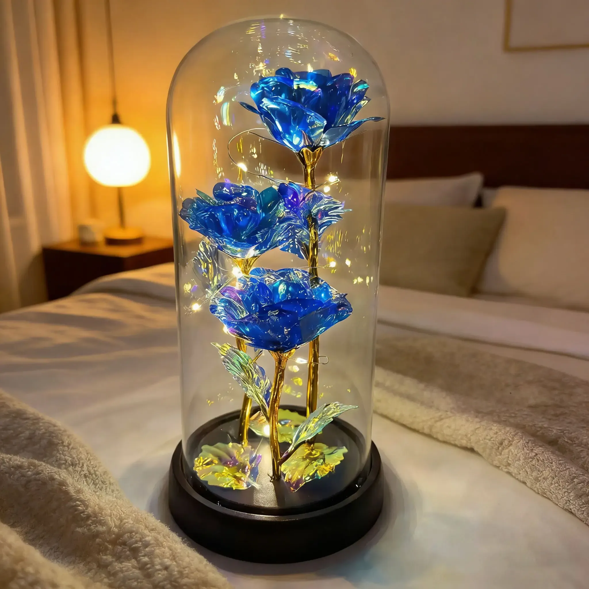 Enchanted Eternal Rose – Galaxy LED Glass Dome Gift 🌹✨